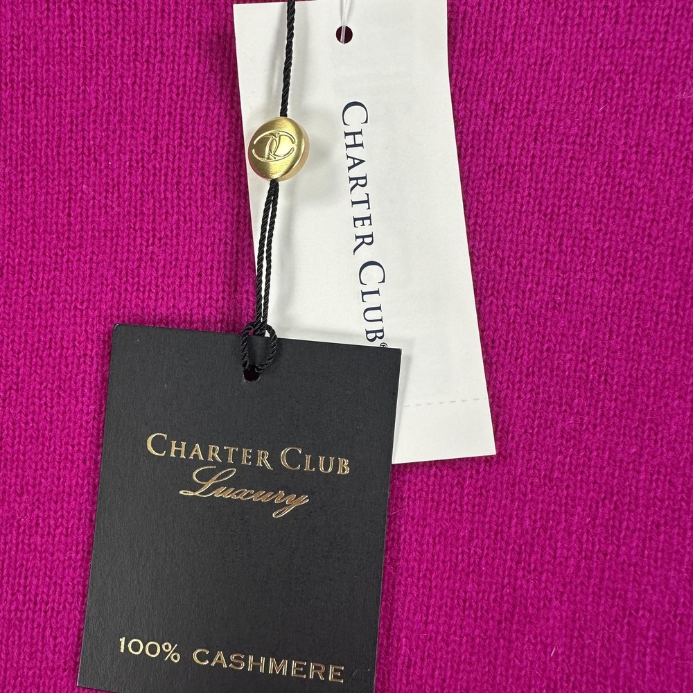 Charter Club Cashmere Sweater Womens XL Pink 100% Crewneck Pullover Knit Luxury - Picture 4 of 11